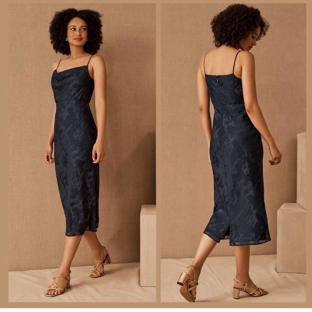 Hutch navy Lace Midi Dress